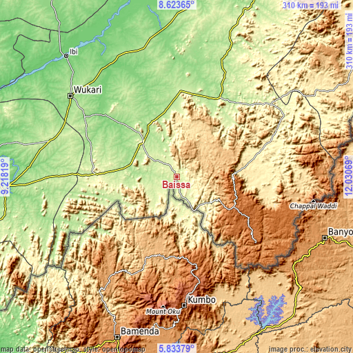 Topographic map of Baissa