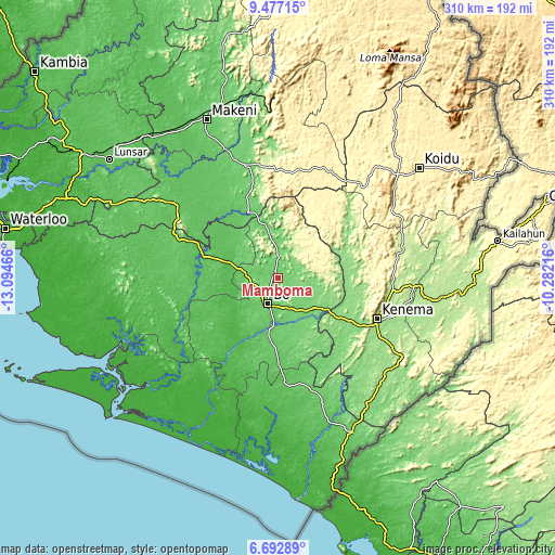 Topographic map of Mamboma