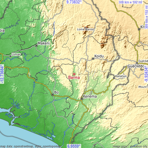 Topographic map of Barma