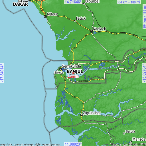 Topographic map of Lamin