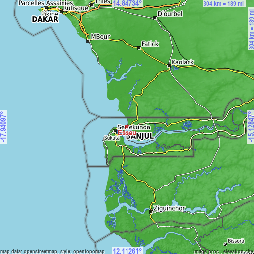 Topographic map of Essau