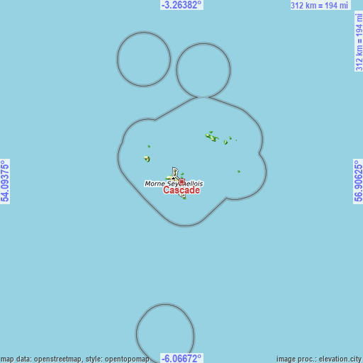 Topographic map of Cascade