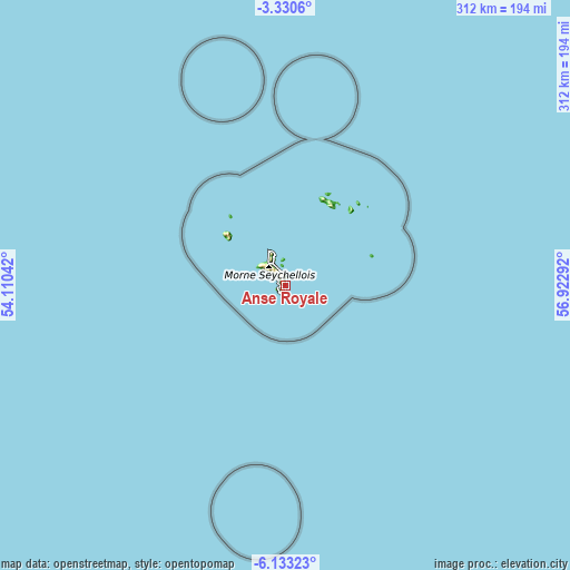 Topographic map of Anse Royale