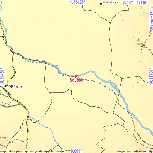 Topographic map of Bousso