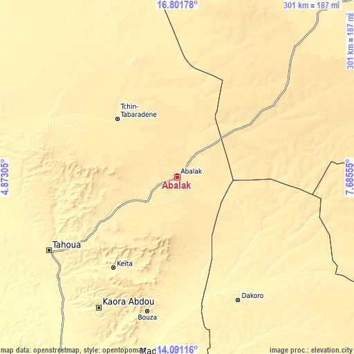 Topographic map of Abalak