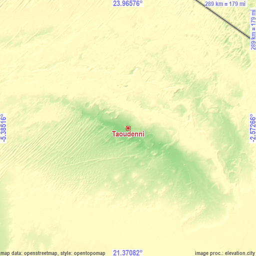 Topographic map of Taoudenni