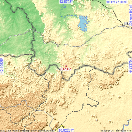 Topographic map of Sagalo