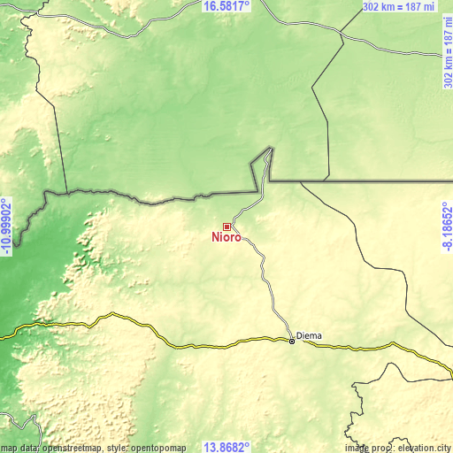 Topographic map of Nioro