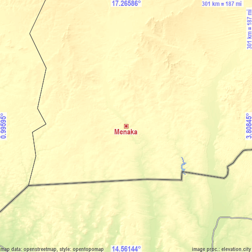Topographic map of Ménaka