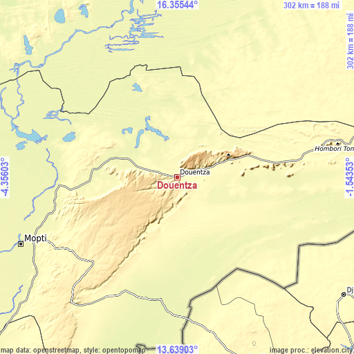 Topographic map of Douentza