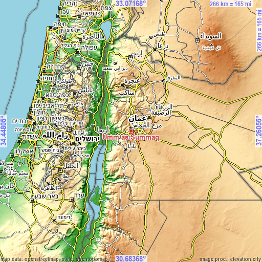 Topographic map of Umm as Summāq