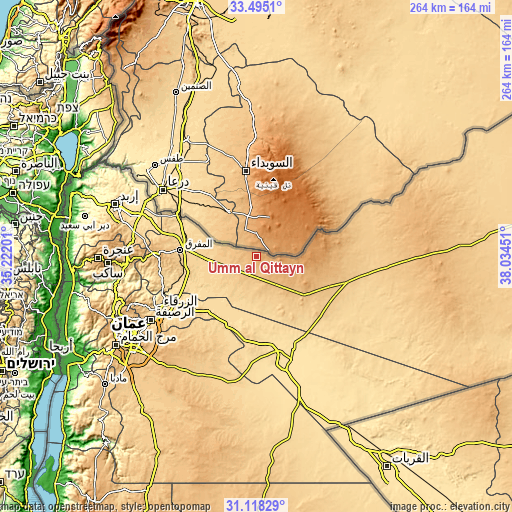 Topographic map of Umm al Qiţţayn