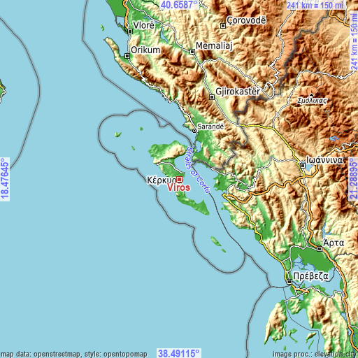 Topographic map of Virós