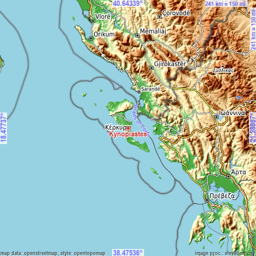 Topographic map of Kynopiástes