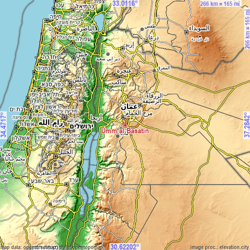 Topographic map of Umm al Basātīn