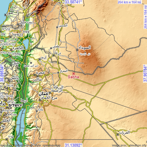 Topographic map of Şabḩā