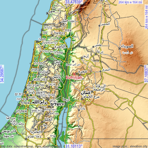 Topographic map of Kufrinjah
