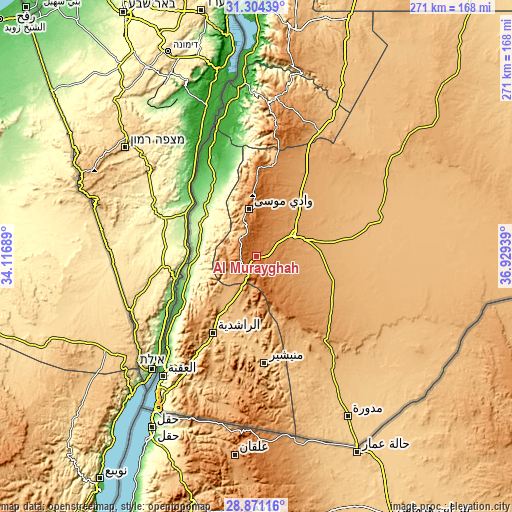 Topographic map of Al Murayghah