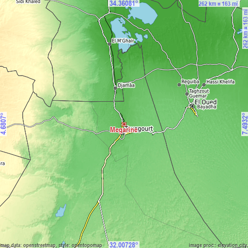 Topographic map of Megarine