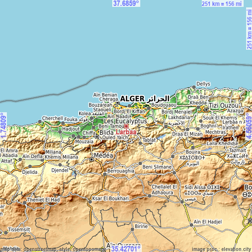 Topographic map of Larbaâ