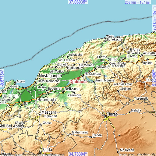 Topographic map of Djidiouia