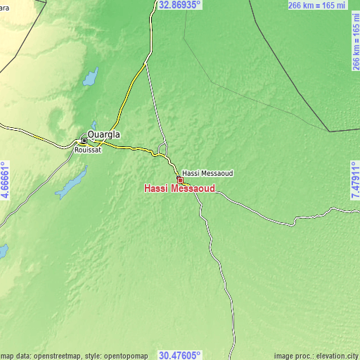 Topographic map of Hassi Messaoud
