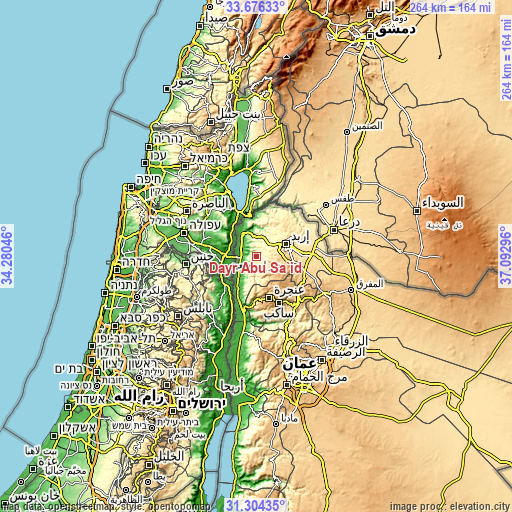 Topographic map of Dayr Abū Sa‘īd