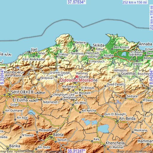 Topographic map of Didouche Mourad