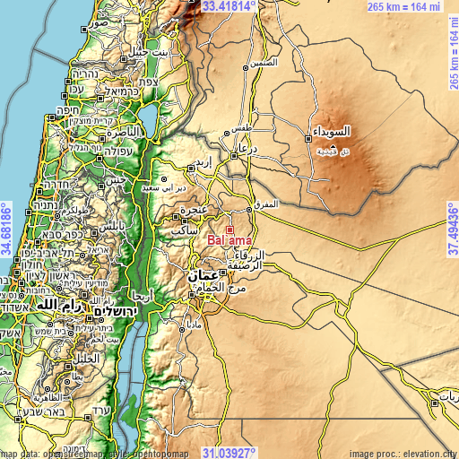 Topographic map of Bal‘amā