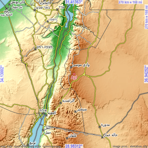 Topographic map of Ayl