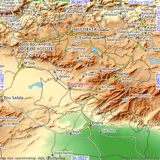 Topographic map of Boumagueur