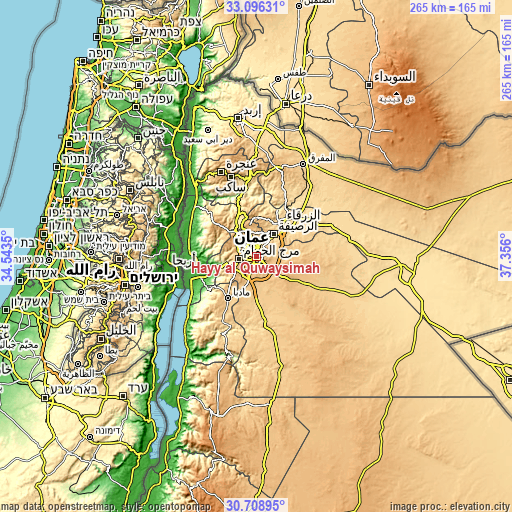 Topographic map of Ḩayy al Quwaysimah