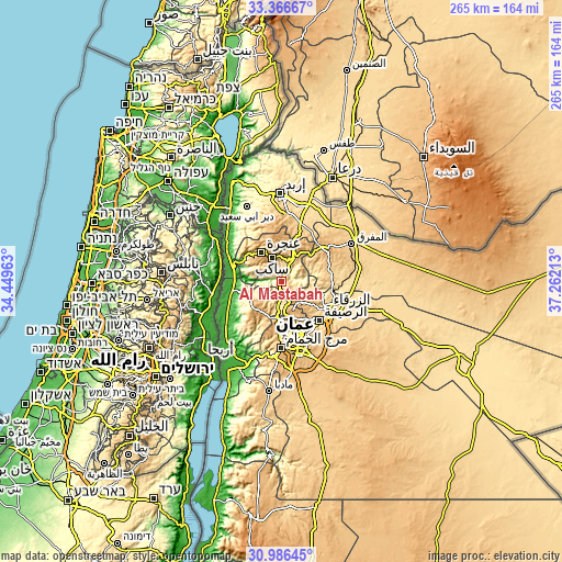 Topographic map of Al Maşţabah