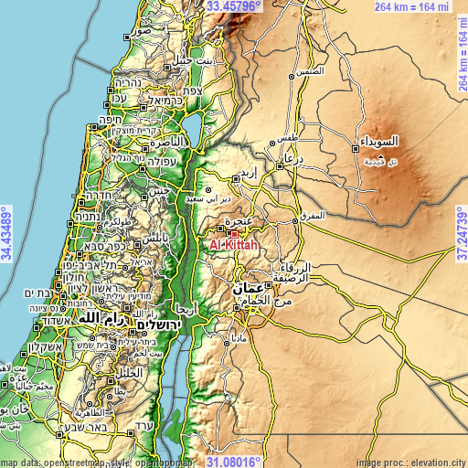 Topographic map of Al Kittah