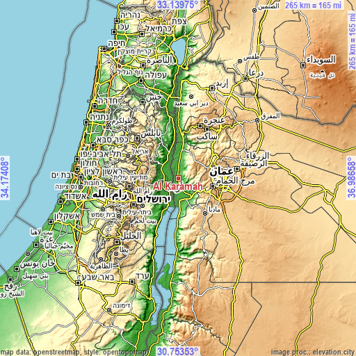 Topographic map of Al Karāmah