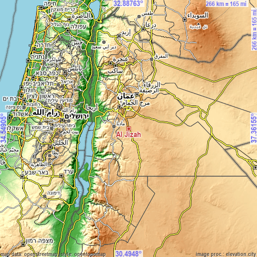 Topographic map of Al Jīzah
