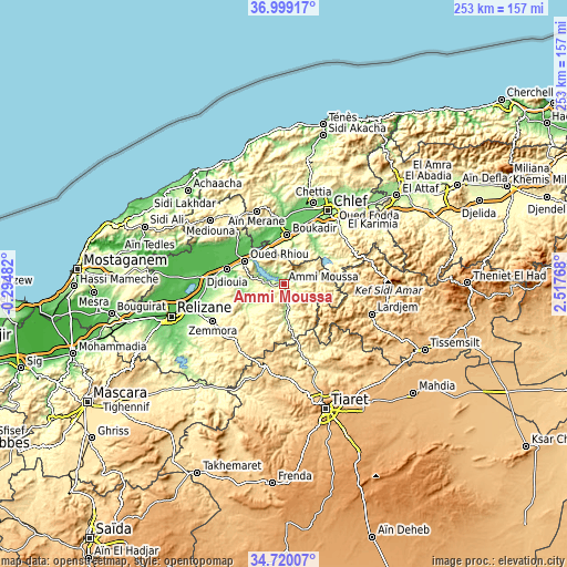 Topographic map of Ammi Moussa