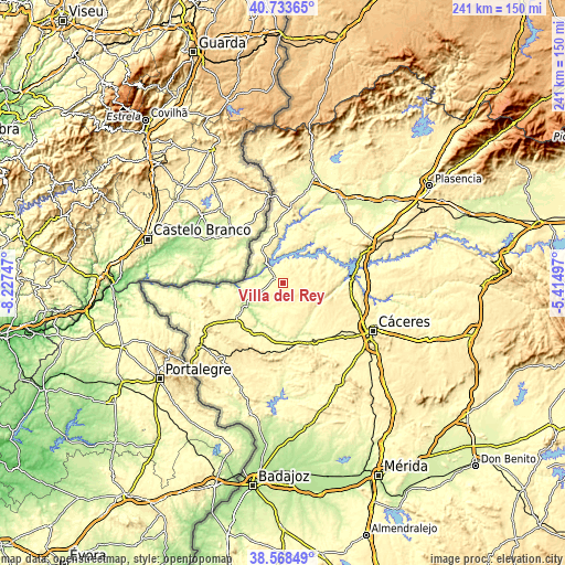 Topographic map of Villa del Rey