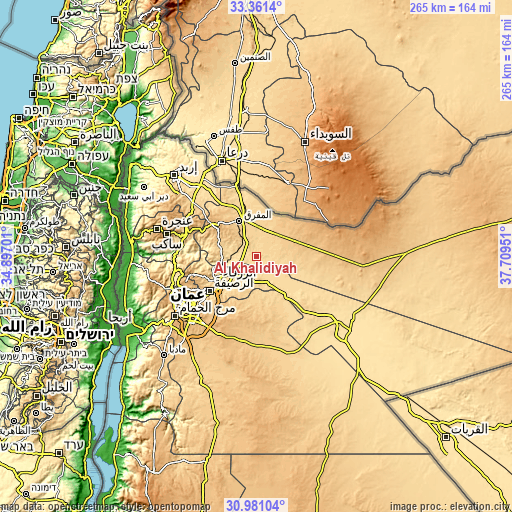 Topographic map of Al Khālidīyah