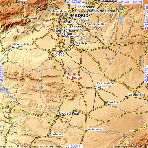 Topographic map of Turleque