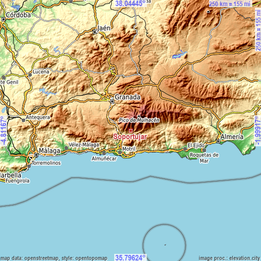 Topographic map of Soportújar