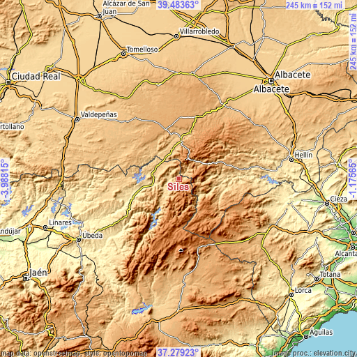 Topographic map of Siles