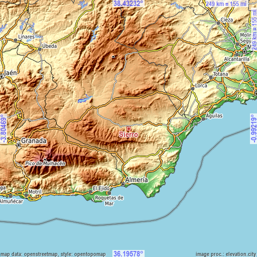 Topographic map of Sierro