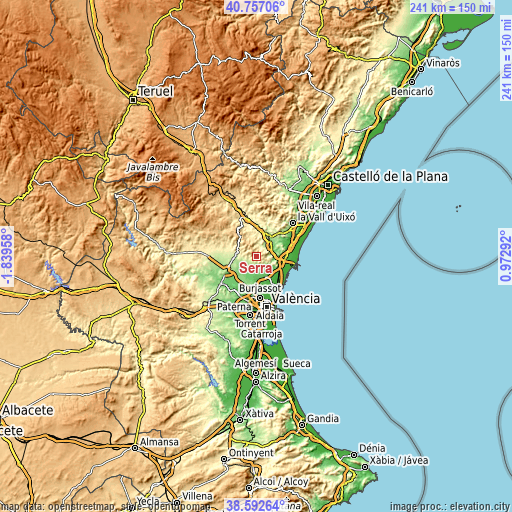 Topographic map of Serra