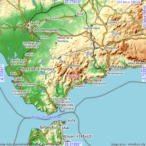 Topographic map of Parauta