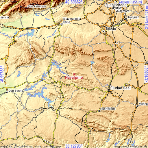 Topographic map of Navalpino