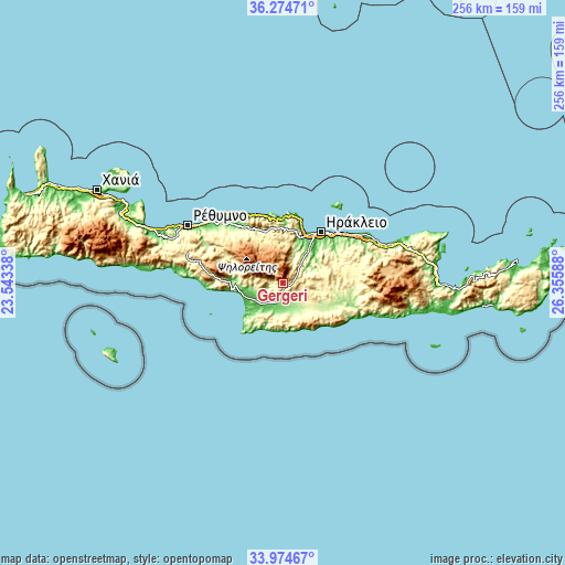 Topographic map of Gérgeri