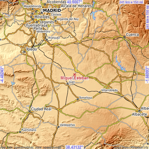 Topographic map of Miguel Esteban