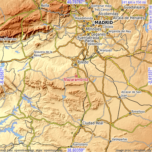 Topographic map of Mazarambroz