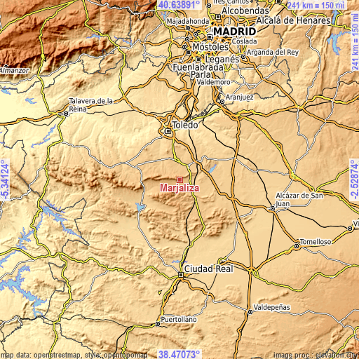 Topographic map of Marjaliza